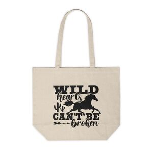 Wild Hearts Can't Be Broken Custom Canvas Tote Bag